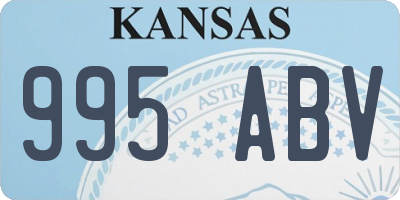 KS license plate 995ABV