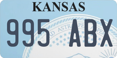 KS license plate 995ABX