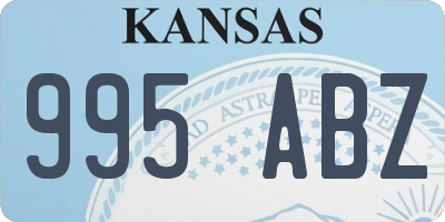 KS license plate 995ABZ