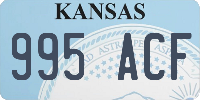 KS license plate 995ACF
