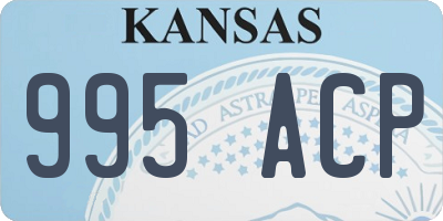 KS license plate 995ACP