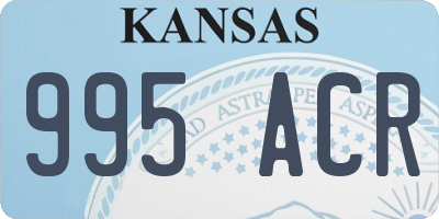 KS license plate 995ACR