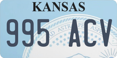 KS license plate 995ACV