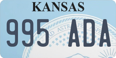 KS license plate 995ADA