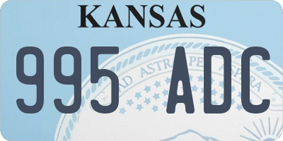 KS license plate 995ADC