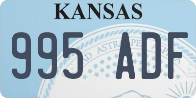 KS license plate 995ADF