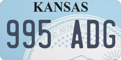 KS license plate 995ADG