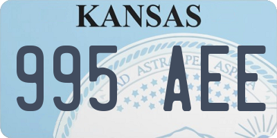 KS license plate 995AEE