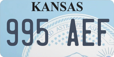 KS license plate 995AEF
