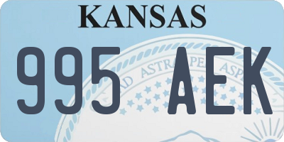 KS license plate 995AEK