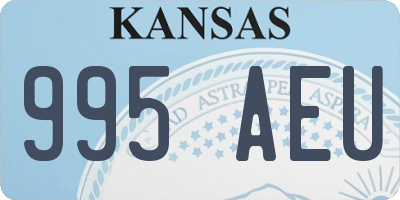 KS license plate 995AEU