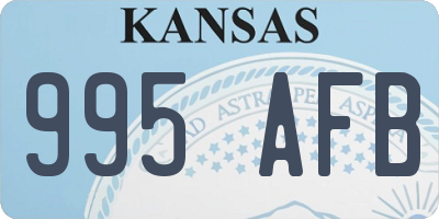 KS license plate 995AFB