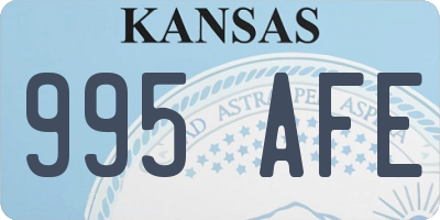 KS license plate 995AFE