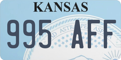 KS license plate 995AFF