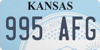 KS license plate 995AFG