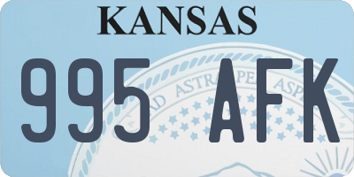 KS license plate 995AFK