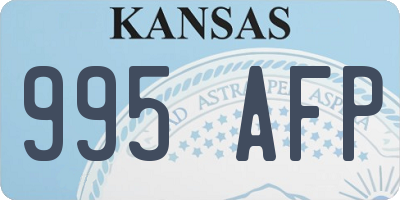 KS license plate 995AFP