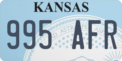 KS license plate 995AFR