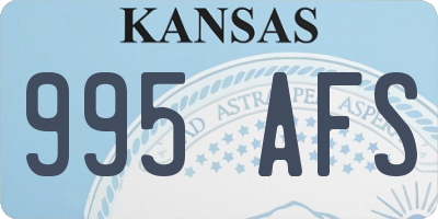 KS license plate 995AFS