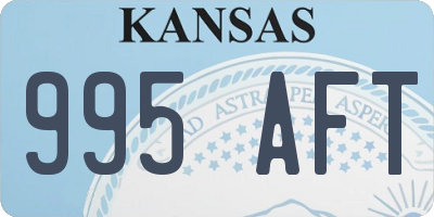 KS license plate 995AFT