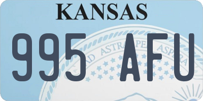 KS license plate 995AFU