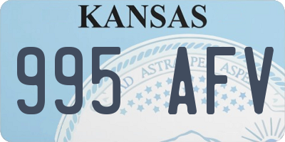 KS license plate 995AFV