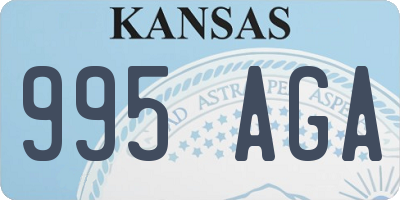 KS license plate 995AGA