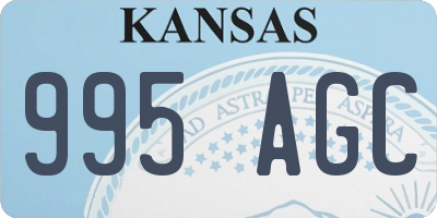 KS license plate 995AGC