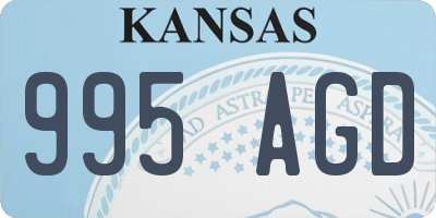 KS license plate 995AGD