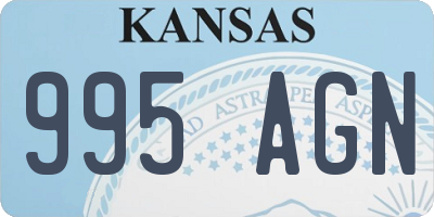 KS license plate 995AGN
