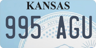 KS license plate 995AGU