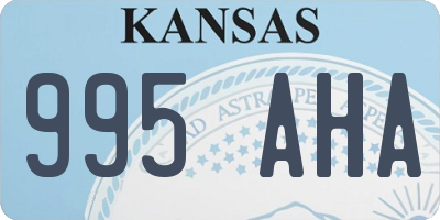 KS license plate 995AHA