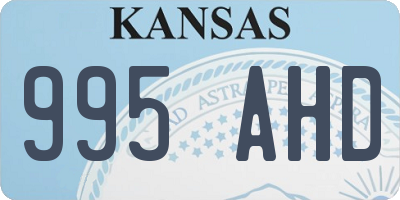 KS license plate 995AHD