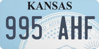 KS license plate 995AHF