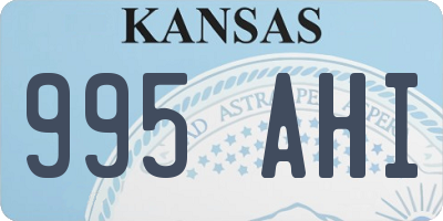 KS license plate 995AHI