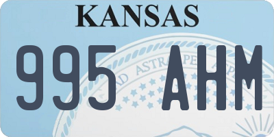 KS license plate 995AHM