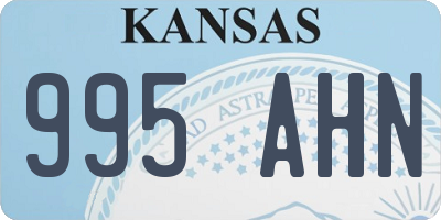 KS license plate 995AHN