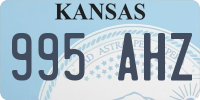 KS license plate 995AHZ