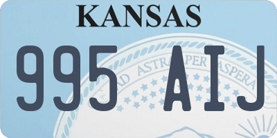 KS license plate 995AIJ