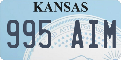 KS license plate 995AIM