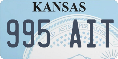 KS license plate 995AIT