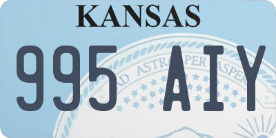KS license plate 995AIY