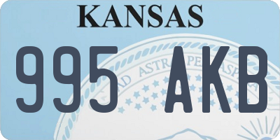 KS license plate 995AKB