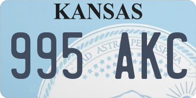 KS license plate 995AKC
