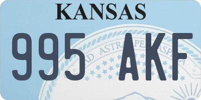 KS license plate 995AKF
