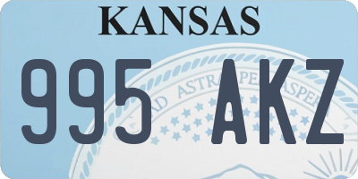 KS license plate 995AKZ