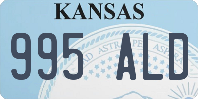 KS license plate 995ALD