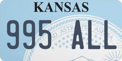 KS license plate 995ALL
