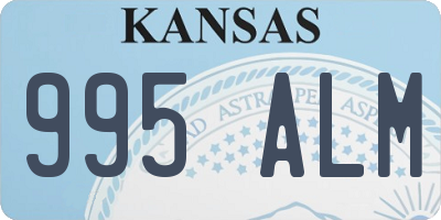 KS license plate 995ALM