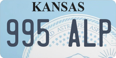 KS license plate 995ALP